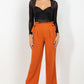 Women's High Waist Paper Bag Wide Pants
