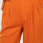 Women's High Waist Paper Bag Wide Pants