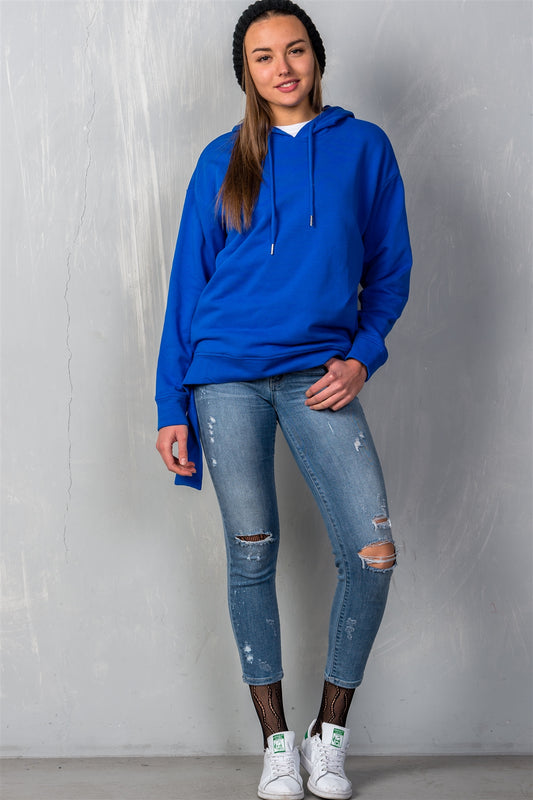 Women's Uneven Hem Graphic "Venice" Pullover Hoodie