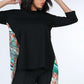 Women's Asymmetrical Print High Low Top