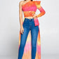 Women's Tie Dye One Shoulder Top