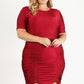 Women's Plus Solid Bodycon Mini Dress (1X & 2X Only)