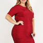Women's Plus Solid Bodycon Mini Dress (1X & 2X Only)