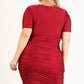 Women's Plus Solid Bodycon Mini Dress (1X & 2X Only)
