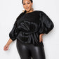 Women's Voluminous Top With Waist Tie (3X Only)
