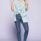 Women's Leopard and Letter Printed Knit Top