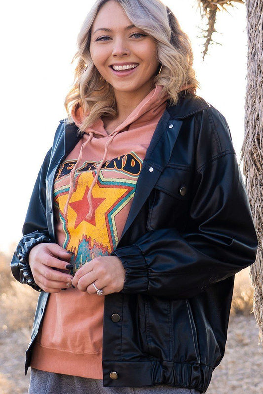 Women's Faux Leather Jacket