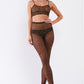 Women's Sexy Sheer Mesh Sleeveless Crop Top & High Waist Legging Set