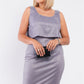 Women's Plus Night Sky Shimmer Sleeveless Layered Dress (3X Only)