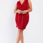 Women's Sleeveless Plus V-neck Asymmetrical Wrap Rhinestones Dress (2X & 3X Only)