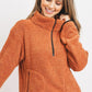 Women's Long Sleeve Half Zipper Pullover Loopie Terry