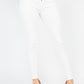 Women's White High Front Zip Waist Skinny Denim Jeans