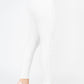 Women's White High Front Zip Waist Skinny Denim Jeans