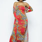 Women's Venechia Print Tube Dress With Cardigan Set