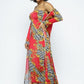 Women's Venechia Print Tube Dress With Cardigan Set