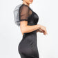 Women's Lace Sleeves Back Zipped Mini Dress