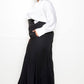 Women's Satin Long Sleeve Tie Waist Plus Wrap Top