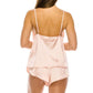 Women's Satin Lingerie Short Set