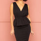 Women's Shimmer Peplum Midi Dress (S & M Only)