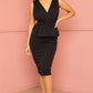Women's Shimmer Peplum Midi Dress (S & M Only)