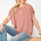 Women's Leopard Jacquard Knit Jersey Top With Front Tie, Ruffled Sleeve