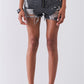 Women's Ripped High-waist Raw Hem Distressed Mini Shorts