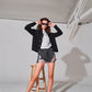 Women's Ripped High-waist Raw Hem Distressed Mini Shorts