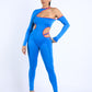 Women's Color Binding Detailed Cutout Jumpsuit