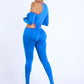 Women's Color Binding Detailed Cutout Jumpsuit
