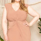 Women's Twist Waist Plus Size Mini Dress