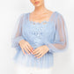 Women's Sheer Mesh Crochet Peplum Top