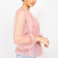 Women's Sheer Mesh Crochet Peplum Top