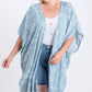 Women's Zebra Print Short Sleeve Maxi Kimono