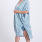 Women's Zebra Print Short Sleeve Maxi Kimono