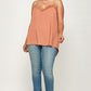 Women's Plus Size, Clip Dot Solid Cami Tunic