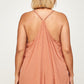 Women's Plus Size, Clip Dot Solid Cami Tunic