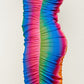 Women's Plus Size Rainbow Ombre Print Cami Dress