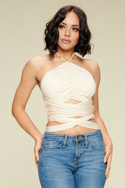Women's Women's Crop Halter Top