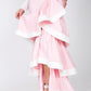 Women's Contrast Hem Ruffle Layer Maxi Skirt (L Only)