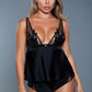 Women's 2 Pc Satin Cami Set With Plunging Neckline Top And Elasticated Mini Shorts