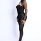 Women's Mesh Crop Jumpsuit Set