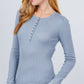 Women's Long Sleeve Henley Thermal Top