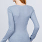 Women's Long Sleeve Henley Thermal Top