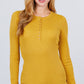Women's Long Sleeve Henley Thermal Top