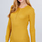 Women's Long Sleeve Henley Thermal Top