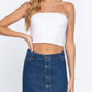 Women's Buttoned Stretch Denim Jean Mini Skirt