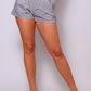 Women's High Waisted Pleated & Belted Plaid Shorts