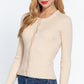 Women's Long Sleeve Crew Neck Basic Cardigan