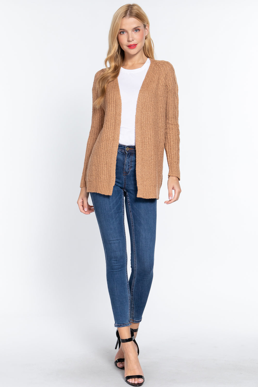 Women's Long Sleeve Open Front Sweater Cardigan