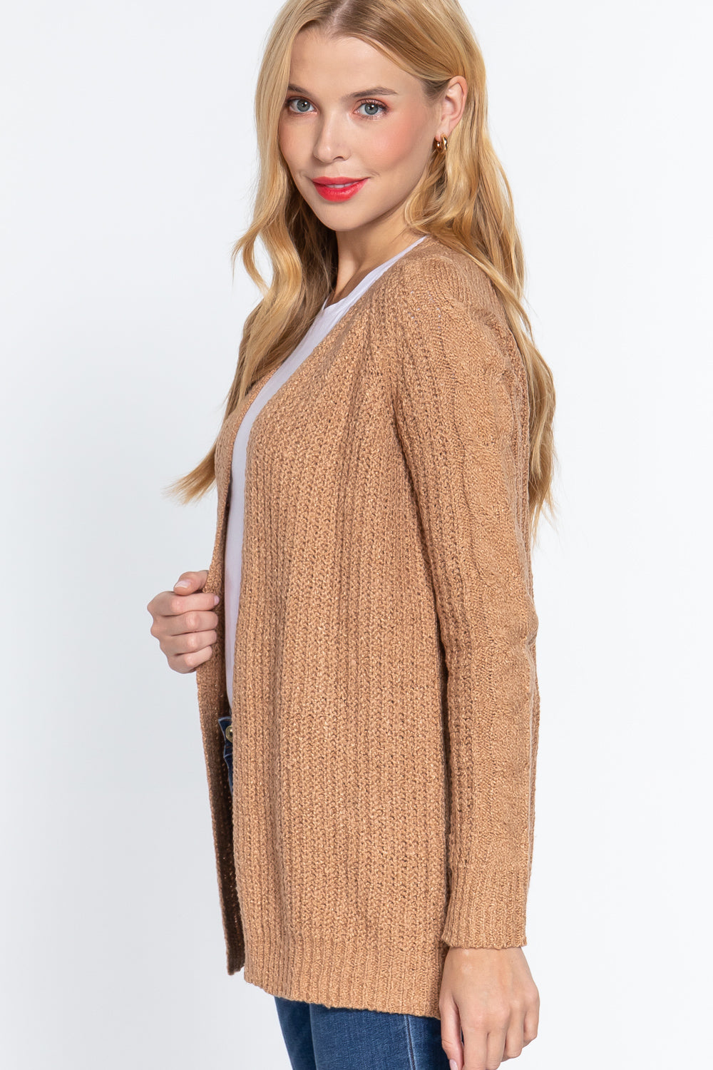 Women's Long Sleeve Open Front Sweater Cardigan